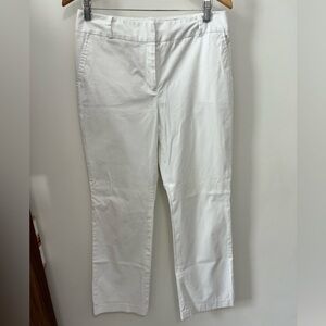 Talbots Heritage Pants Women’s Size 8 White Straight Leg Stretch